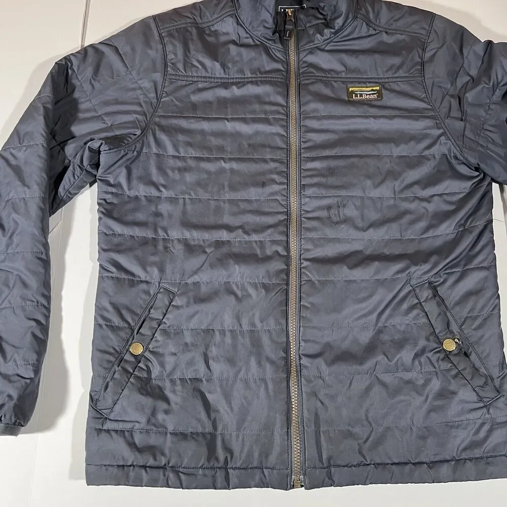 LL Bean Mountain Classic Puffer Full Zip Jacket Coat Men's Medium Reg - Picture 3 of 7
